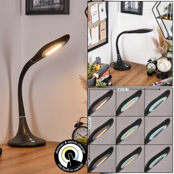 Toggerbo Lampe de bureau, Lampe à poser, Liseuse LED Noir, 1 lumière