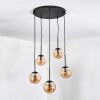 Gastor Suspension, Boule lumineuse, Suspension Ambre, 5 lumières