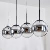 Gastor Suspension, Boule lumineuse, Suspension Chrome, Clair, Fumé, 4 lumières