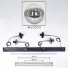 Gastor Suspension, Boule lumineuse, Suspension Clair, Fumé, 4 lumières