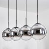 Gastor Suspension, Boule lumineuse, Suspension Chrome, Clair, Fumé, 4 lumières