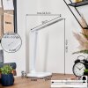 Munkdrup Lampe à poser, Liseuse LED Blanc, 1 lumière