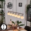 Warga Suspension, Boule lumineuse, Suspension LED Nickel mat, 6 lumières