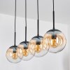 Gastor Suspension, Boule lumineuse, Suspension Ambre, Clair, 4 lumières