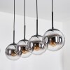 Gastor Suspension, Boule lumineuse, Suspension Chrome, Fumé, 4 lumières