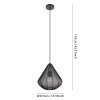 DOLWEN Suspension Luminaires Eglo Noir, 1 lumière