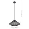 DOLWEN Suspension Luminaires Eglo Noir, 1 lumière