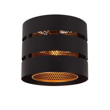 ROSAS Plafonnier Luminaires Lucide Noir, 1 lumière