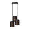 ROSAS Suspension Luminaires Lucide Noir, 3 lumières