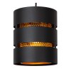 ROSAS Suspension Luminaires Lucide Noir, 3 lumières