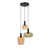 ILONA Suspension Luminaires Lucide Noir, 3 lumières