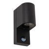 IR Lampe murale d´extérieur Luminaires Lucide Noir, 1 lumière, Détecteur de mouvement