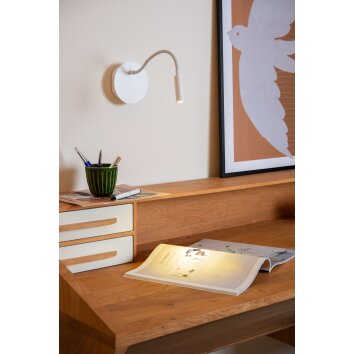 JOLIJN Applique murale Luminaires Lucide LED Blanc, 1 lumière