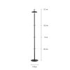 AMAG Lampadaire Luminaires Leuchten Direkt LED Noir, 1 lumière