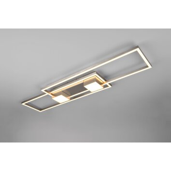 ALBANY Plafonnier Luminaires Trio LED Nickel mat, 1 lumière, Télécommandes