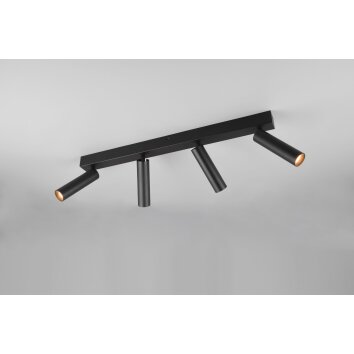 Ambala Spot de plafond Luminaires Trio LED Noir, 4 lumières