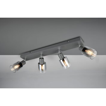 Cadiz Spot de plafond Luminaires Reality Anthracite, 4 lumières