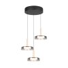 Celeste Suspension Luminaires Trio LED Noir, 1 lumière