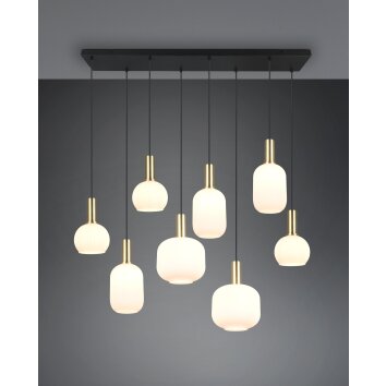 Diva Suspension Luminaires Trio Laiton, 8 lumières