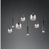 Mataro Suspension Luminaires Trio Noir, 8 lumières