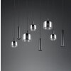 Mataro Suspension Luminaires Trio Noir, 8 lumières