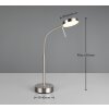 Moreno Lampe à poser Luminaires Reality LED Nickel mat, 1 lumière