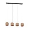 SMILLA Suspension Luminaires Trio Noir, 4 lumières