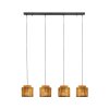 SMILLA Suspension Luminaires Trio Noir, 4 lumières