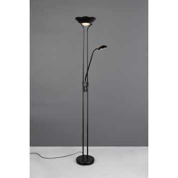 Spock Lampadaire Luminaires Reality LED Noir, 2 lumières