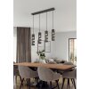 Stream Suspension Luminaires Trio Noir, 4 lumières