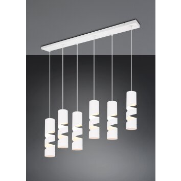 Stream Suspension Luminaires Trio Blanc, 6 lumières