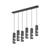 Stream Suspension Luminaires Trio Noir, 6 lumières