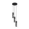 Stream Suspension Luminaires Trio Noir, 3 lumières