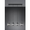 Tarifa Suspension Luminaires Trio Noir, 4 lumières