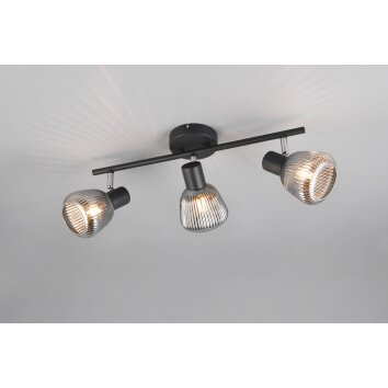 Tarifa Spot de plafond Luminaires Trio Noir, 3 lumières