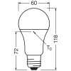 Luminaires Osram E27 14 Watt blanc chaud 1521 Lumen