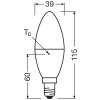 Luminaires Osram E14 7.5 Watt blanc chaud 806 Lumen