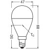 Luminaires Osram E14 7.5 Watt blanc chaud 806 Lumen