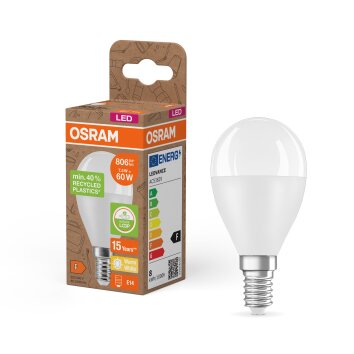 Luminaires Osram E14 7.5 Watt blanc chaud 806 Lumen