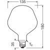 Luminaires Osram E27 7.3 Watt blanc chaud dimmable 806 Lumen