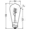 Luminaires Osram E27 3.4 Watt blanc chaud 470 Lumen