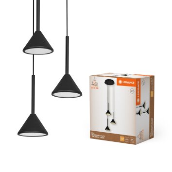 DECOR Applique murale / Plafonnier Luminaires Ledvance LED Noir, 3 lumières