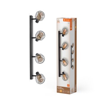 DECOR Applique murale / Plafonnier Luminaires Ledvance LED Noir, 4 lumières