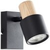 Pini Spot mural Luminaires Brilliant Noir, 1 lumière