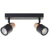 Pini Spot de plafond Luminaires Brilliant Noir, 2 lumières