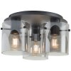 Riffelini Plafonnier Luminaires Brilliant Noir, 3 lumières