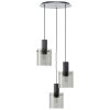 Riffelini Suspension Luminaires Brilliant Noir, 3 lumières