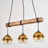 Koyoto Suspension, Boule lumineuse, Suspension Écru, Noir, 3 lumières