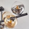 Gastor Plafonnier, Boule lumineuse Ambre, Clair, Fumé, 8 lumières