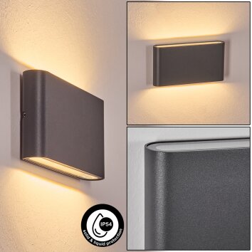 Gamas Lampe murale d´extérieur, Luminaire Up & Down, Applique murale Anthracite, 1 lumière